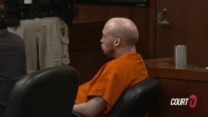 Brice Rhodes sits in court during his sentencing hearing