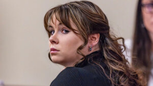 Hannah Gutierrez-Reed, the former armorer at the movie "Rust", listens to closing arguments.