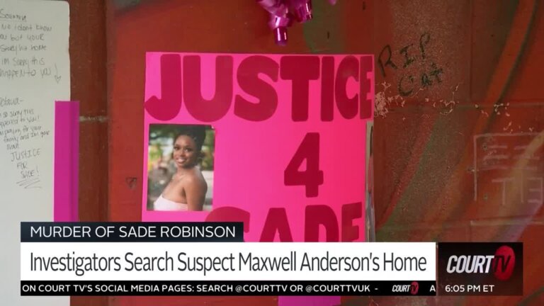 A location app on Sade Robinson's phone placed her at the restaurant, a sports bar, Anderson's home, then at the park, where her remains were found.