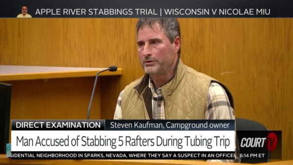 Steven Kaufman, the River's Edge campground owner takes the stand in the Apple River Stabbings Trial.