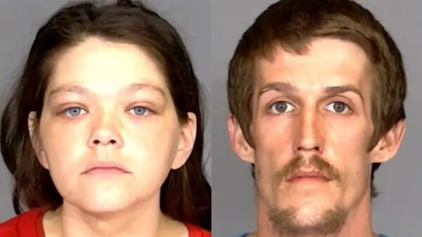 mugshots of man and woman