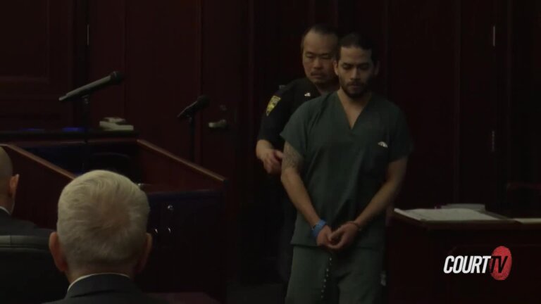 Mario Saldana enters court in shackles