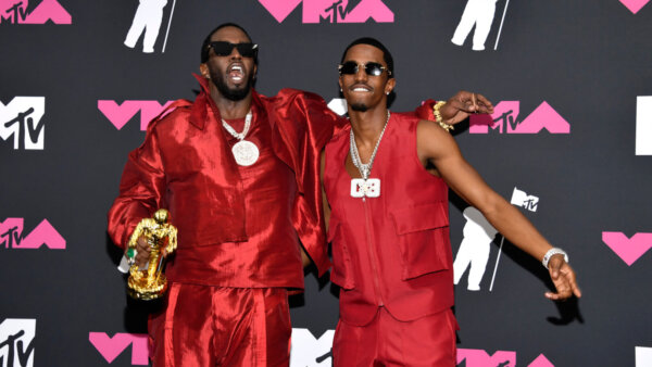 Sean and Christian combs are photographed together on the red carpet at the VMAs