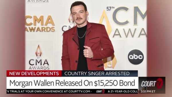 Morgan Wallen on the red carpet at the CMAs.