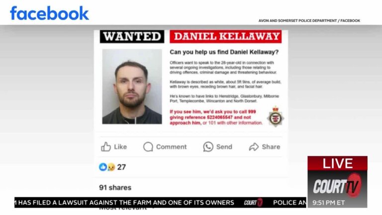 Wanted post on Facebook describing a suspect.