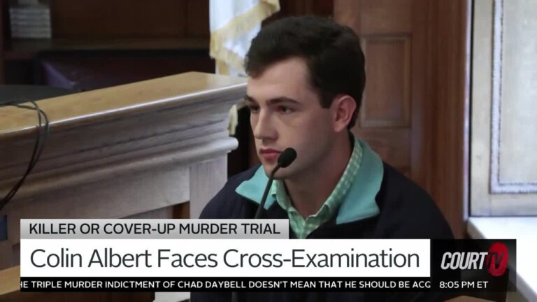 Colin Albert, whom the defense considers an alternate suspect, faces cross-examination by Karen Read's defense attorney Alan Jackson. The jury sees videos of Albert making threats of physical violence towards people he didn't know.