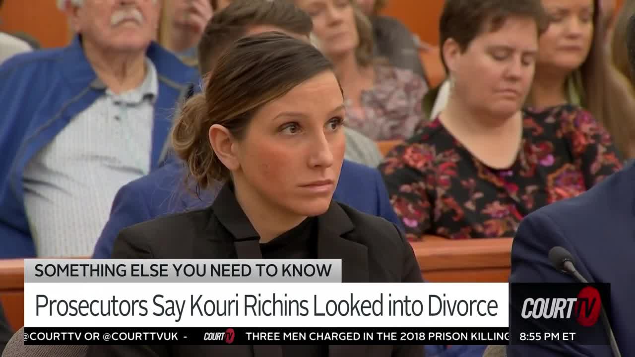 Kouri Richins appeared in court for a closed hearing on Monday where a judge ruled that some evidence prosecutors were seeking to introduce evidence that the defendant had looked into a divorce from her husband Eric Richins.