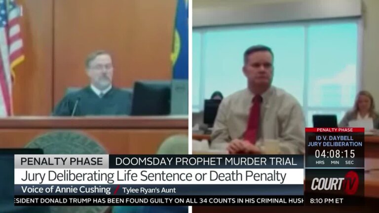 After being convicted of murder in the deaths of Tammy Daybell, JJ Vallow and Tylee Ryan, Chad Daybell is in the sentencing phase of his trial. The jury is deliberating whether he'll get the death penalty or a life sentence. 