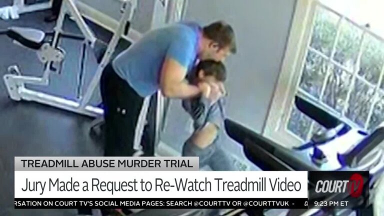Earlier in the afternoon the jury broke their silence for the first time since their deliberations began and their request was to once again review the video of Christopher Gregor forcing his son Corey Micciolo to run on the treadmill.