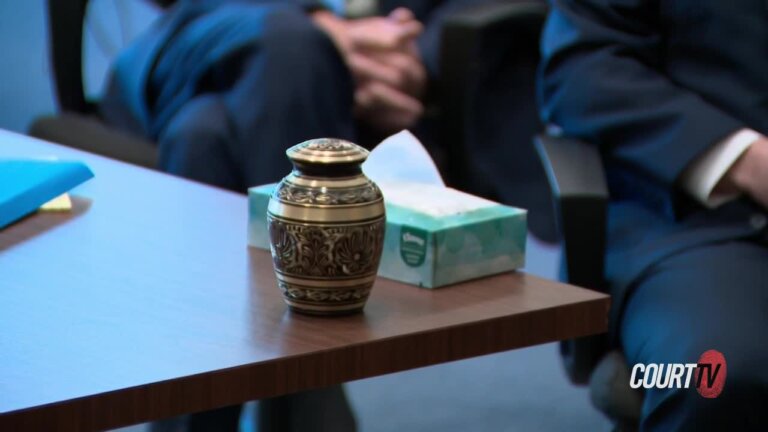 Victim's Urn at Timothy Verrill's sentencing