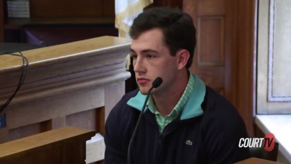 Colin Albert on the stand in the Karen Read trial.