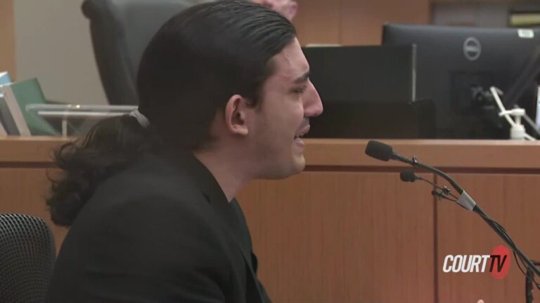 Ali Abulaban cries while testifying