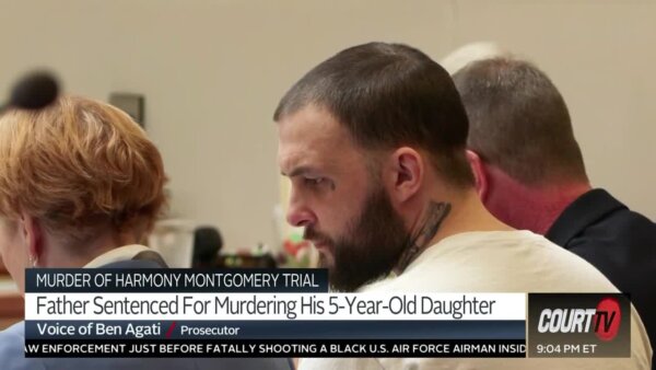 Adam Montgomery sits in court during sentencing