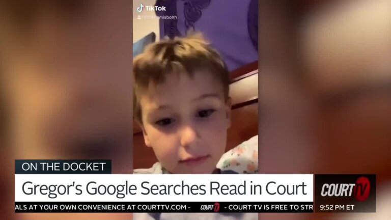 Christopher Gregor's Google search history is addressed in court.