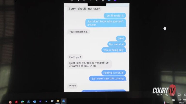 screen grab of text messages