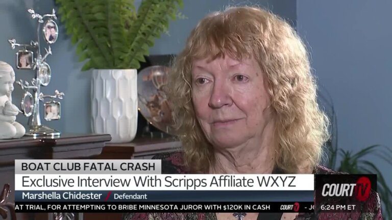 Marshella Chidester, who was charged in the Michigan boat club crash that killed two kids and injured many others, gives exclusive interview to Scripps News Detroit.