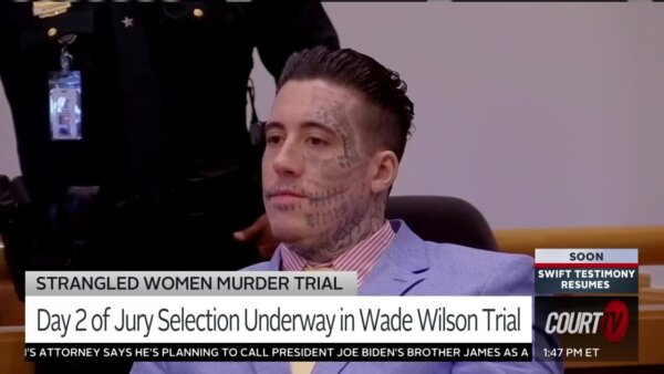 Wade Wilson sits in court