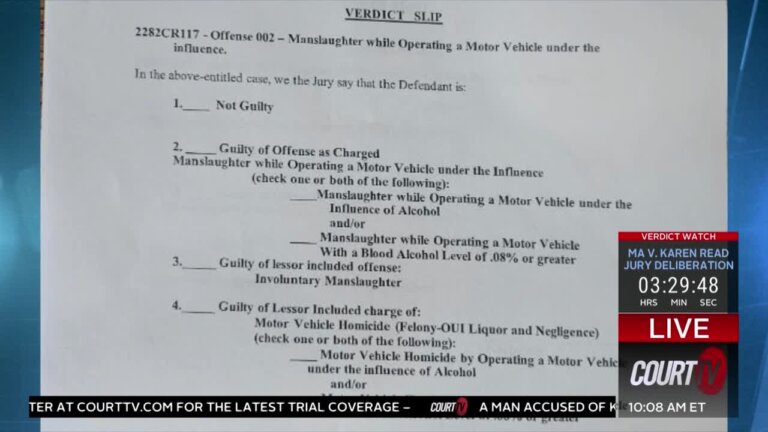 Karen Read verdict form