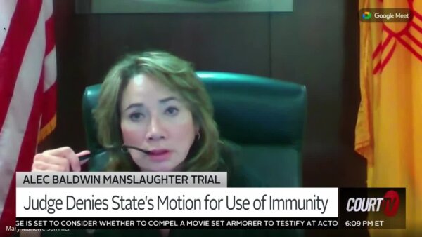 Judge Mary Marlowe Sommer denied a request to use immunity to compel testimony from, Hannah Gutierrez, a movie set armorer in the involuntary manslaughter trial of Alec Baldwin.