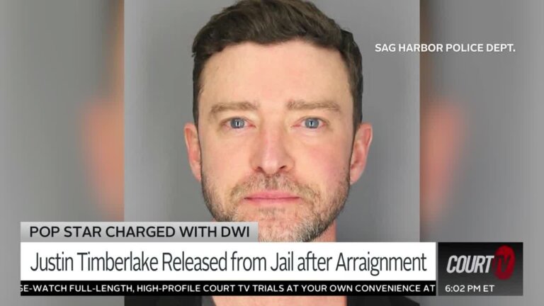 Pop star Justin Timberlake was arrested on Monday night while driving in The Hamptons. Timberlake was charged with one count of driving while intoxicated. He appeared in court on Tuesday and released after his arraignment.