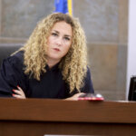 Female judge presides over a case