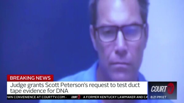 Scott Peterson appears via Zoom.