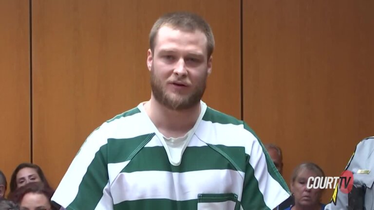 Christopher Gregor stands in court