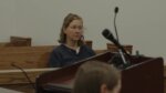 Alissa McCommon sits in court ahead of a hearing