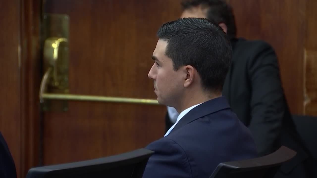 Matthew Nilo sits in court
