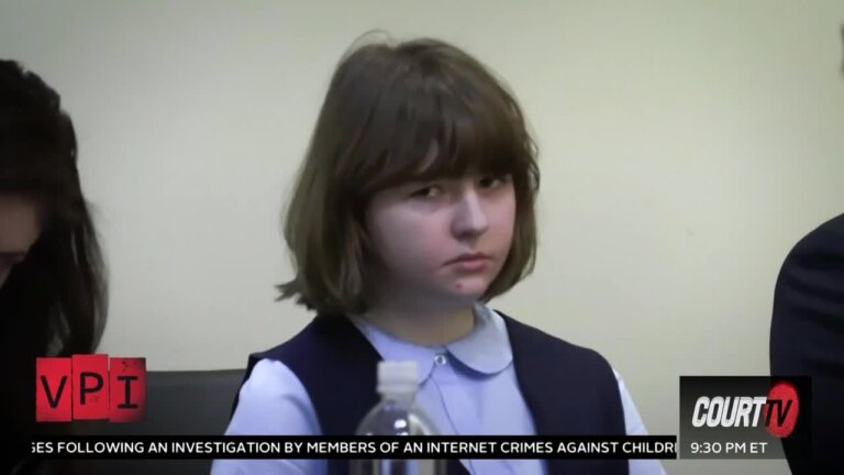 Young woman in court