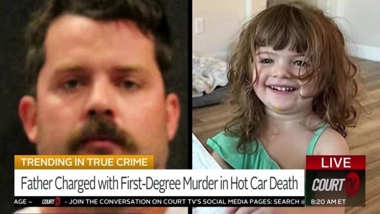 Booking photo of man with mustache and little girl