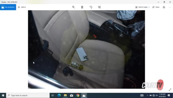 photo shows phone on the seat of a car