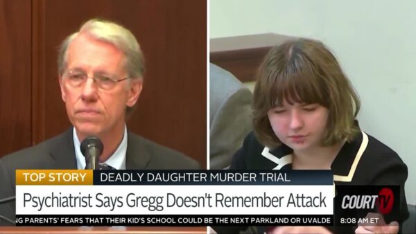 side by side of man and teenage girl in court