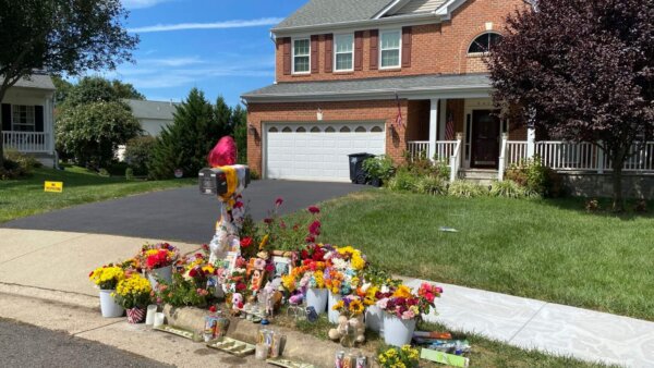 house with flowers outside