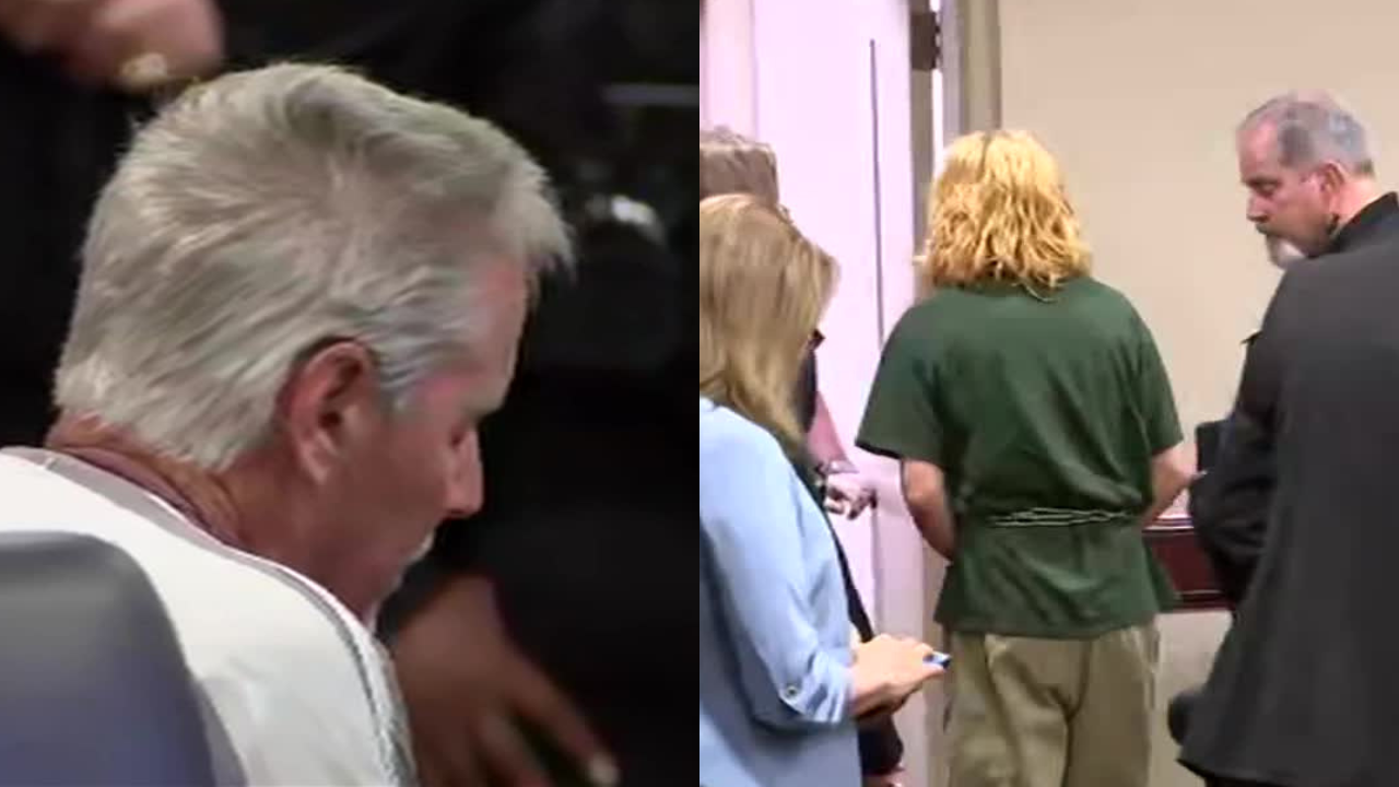 split screen of colin and colt gray in court