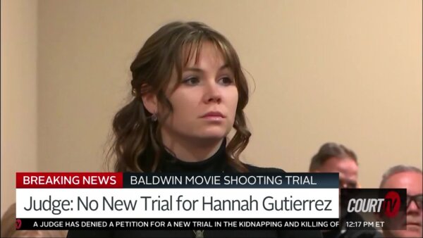 Hannah Gutierrez stands in court