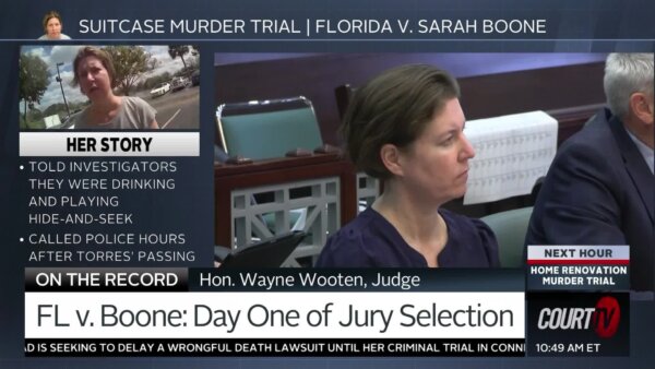 Sarah Boone sits in court