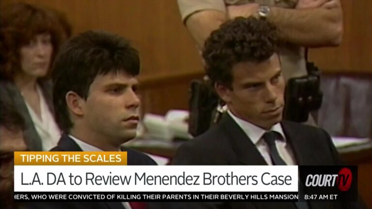 2 young male defendants who look alike wear suits in court.