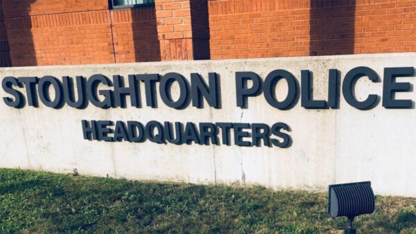 text on building: Stoughton Police Headquarters