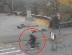 surveillance still shows man on bike