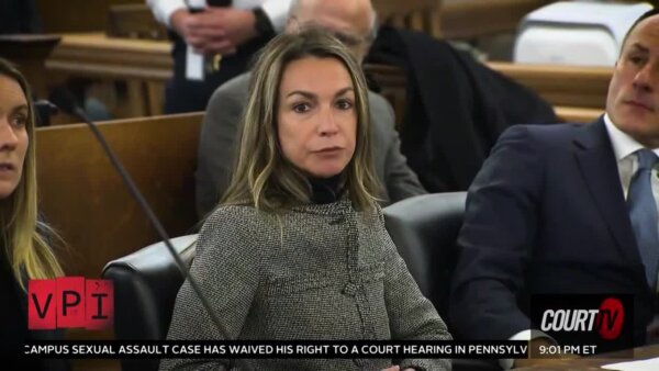 female defendant in court