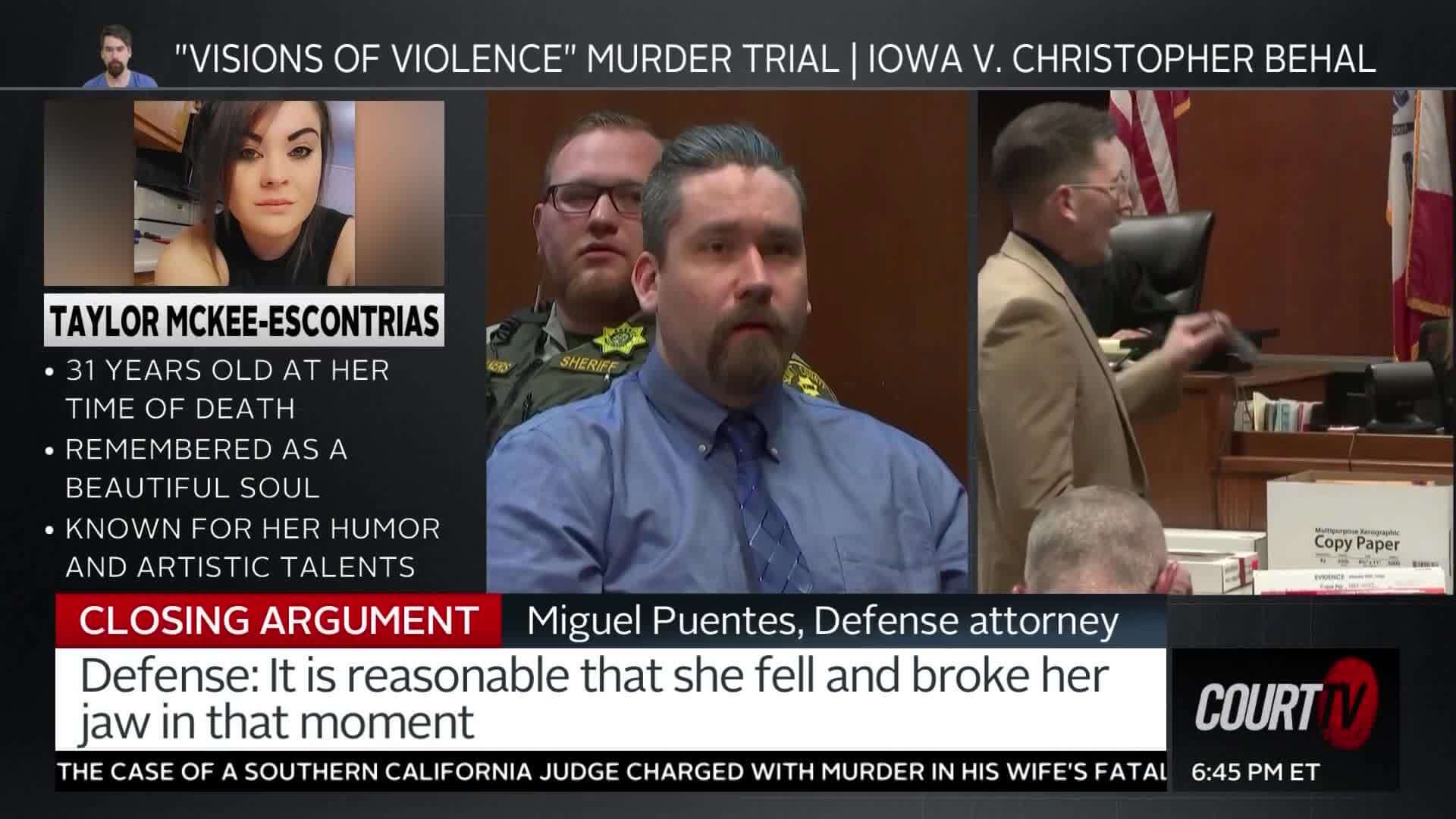 'Visions of Violence' Murder Trial: Defense Closing Argument | Court TV ...