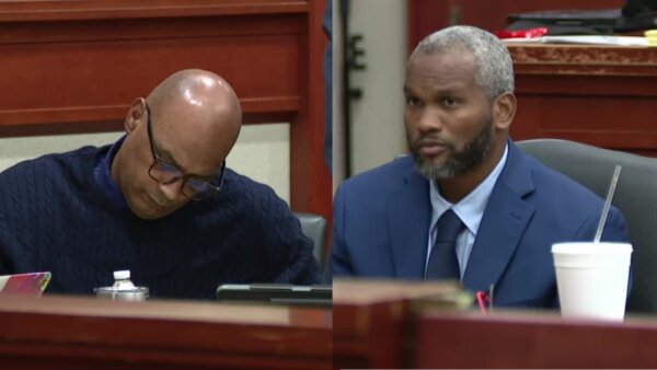 Troy Victorino and Jerone Hunter in court