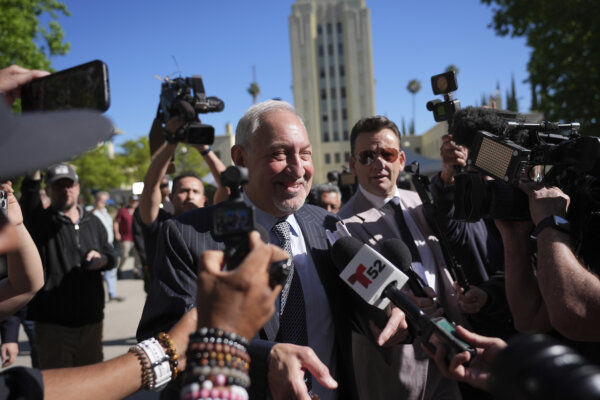 Mark Geragos speaks to media