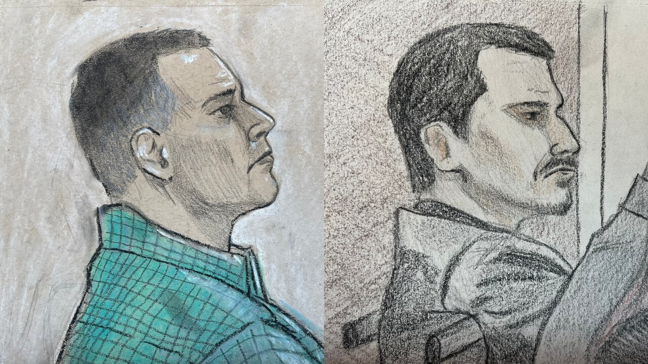 sketch of Brooks Houck and Joseph Lawson