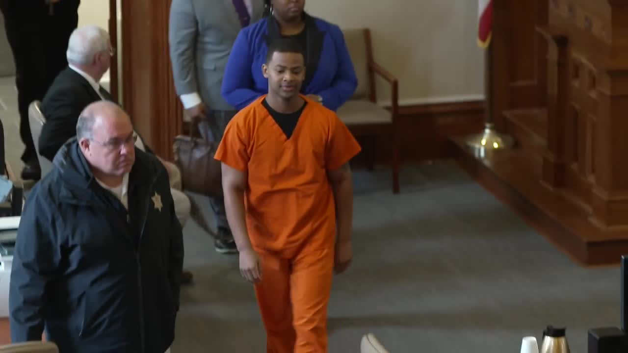 Sheldon Herrington enters court