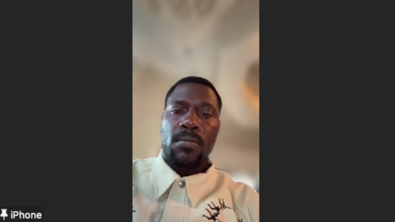 Antonio Brown appears on Zoom