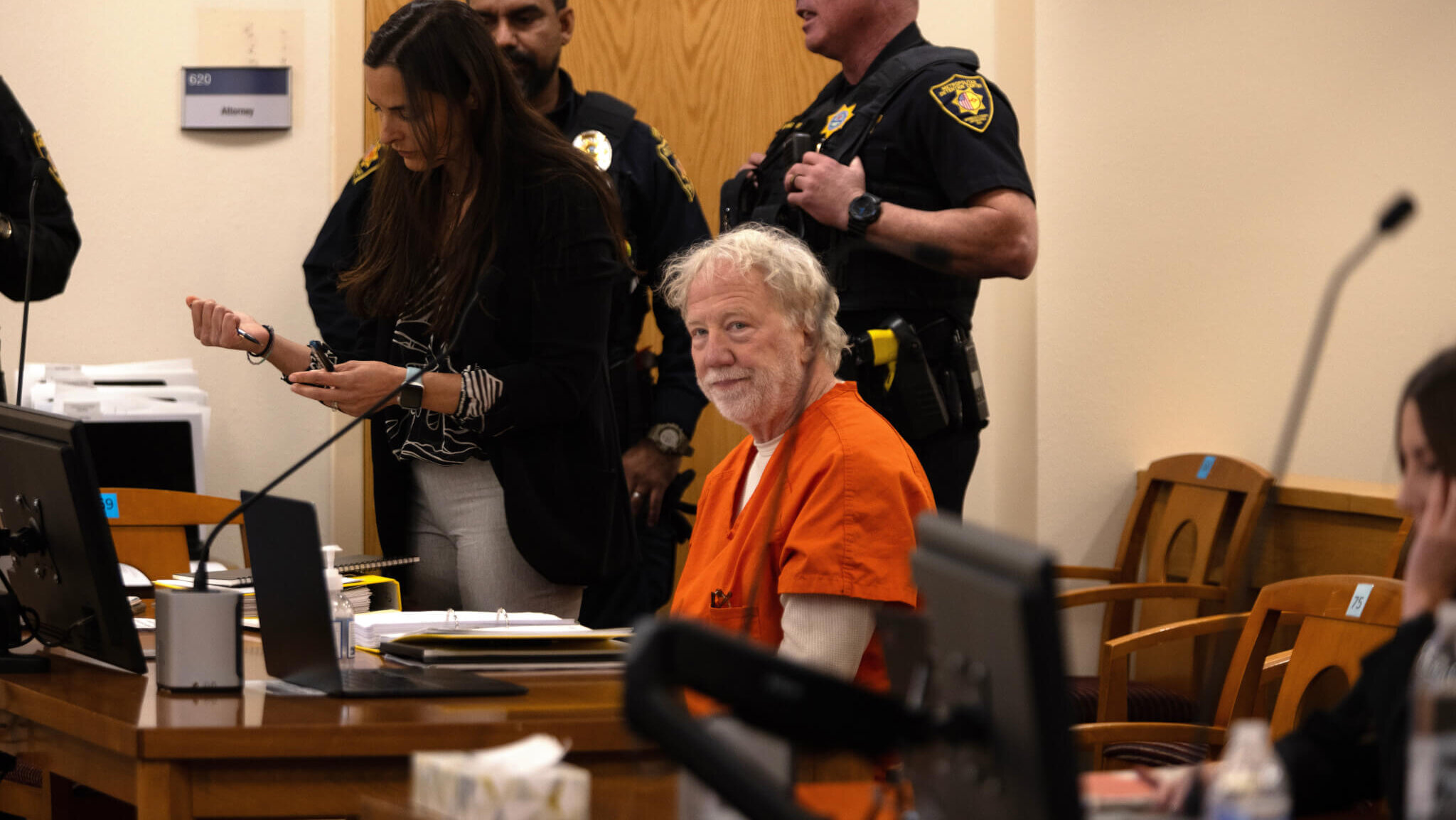 Director and actor Timothy Busfield appears at a hearing