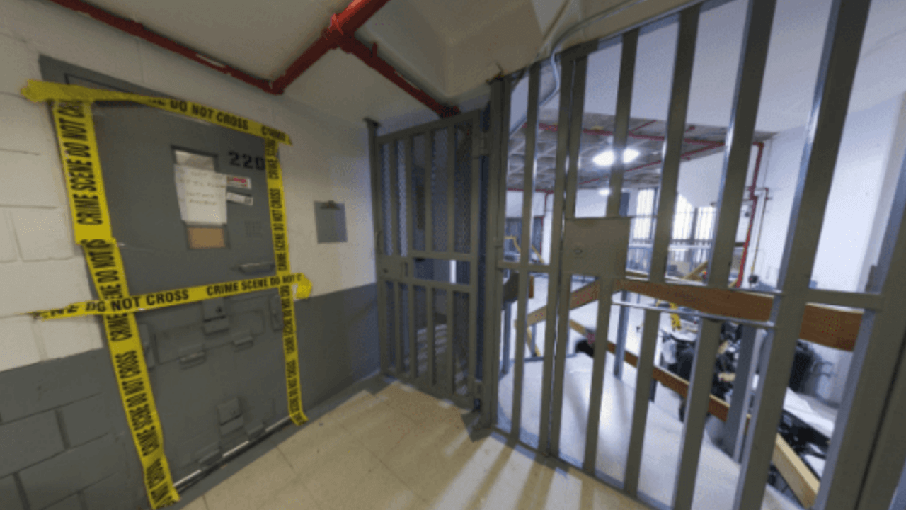 exterior of jail cell