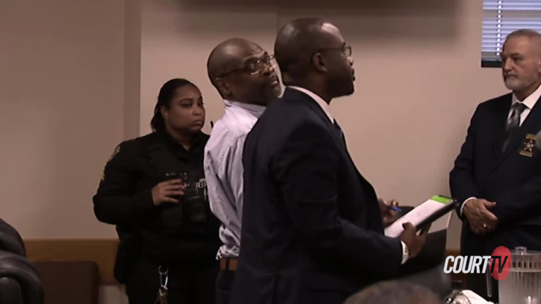 Edrick Faust stands for sentencing